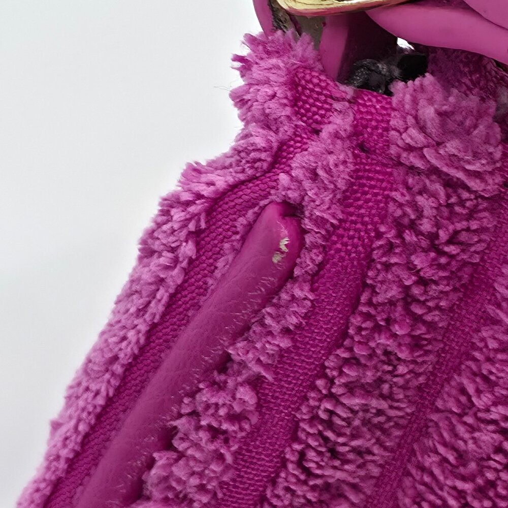 Y2K Barbiecore Hot Pink Ribbed Terry Mini Shoulder Crossbody Bag - Picture 6 of 6